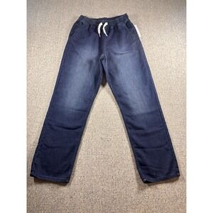 H&M Boys Blue Denim UnTapered Jogger Jeans Age 16 Yrs Drawstring Waist